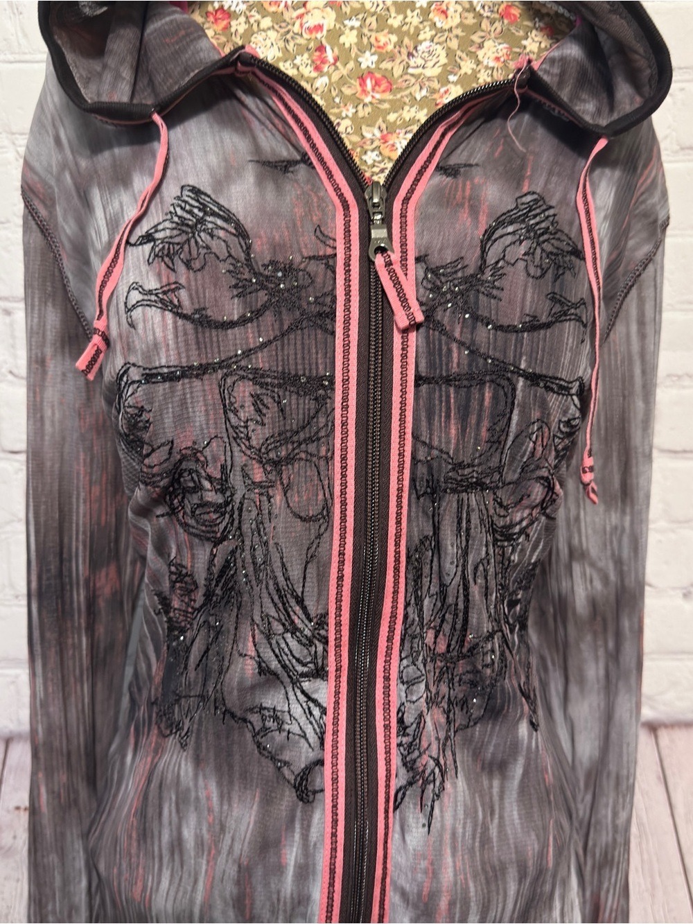 Vintage 2000 grail Luisa Cerano cyber grunge hoodie - Picture 6 of 11